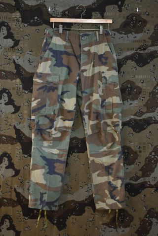 Us Army M81 Woodland Bdu Camo Uniform Pants,  Size Small Long