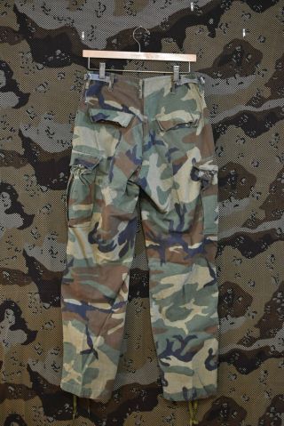 US Army M81 Woodland BDU Camo Uniform Pants,  Size Small Long 3