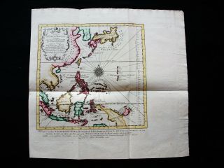 1747 Bellin & Schley Rare Map Oriental Ocean East Indies China Korea Philippines