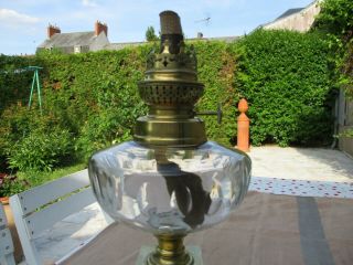 ANTIQUE FRENCH BRONZE ENAMEL CLOISONNE&CUT CRYSTAL OIL KEROSENE LAMP XIXth C. 7