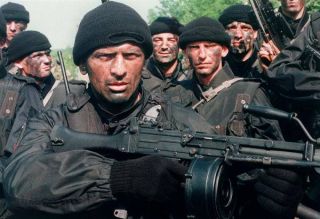 Arkan ' s Tigers Serb Volunteer Guard Unit Black Balaclava Phantom Mask Badg 3