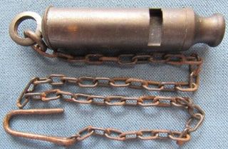 Wwi Period Us Trench Whistle On Chain