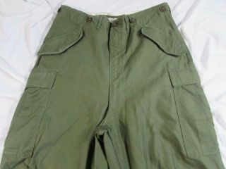 Vtg 50s 1951 Date US Army Combat Pants Trousers Medium Long M1951 34x33 Korea 2