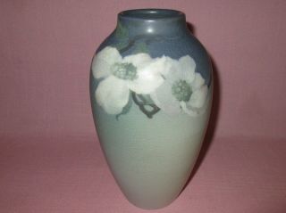 Rookwood Pottery Vellum Dogwood Decorated Vase 900c 1905 Fred Rothenbusch 8.  25 "