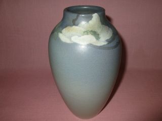 Rookwood Pottery Vellum Dogwood Decorated Vase 900C 1905 Fred Rothenbusch 8.  25 