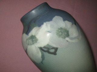 Rookwood Pottery Vellum Dogwood Decorated Vase 900C 1905 Fred Rothenbusch 8.  25 