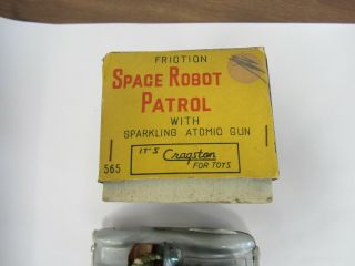 Vintage Cragstan Toys Space Robot Patrol With Sparkling Atomic Gun 10