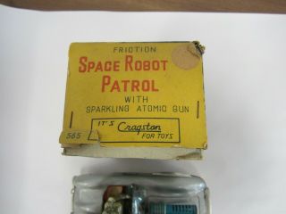 Vintage Cragstan Toys Space Robot Patrol With Sparkling Atomic Gun 11