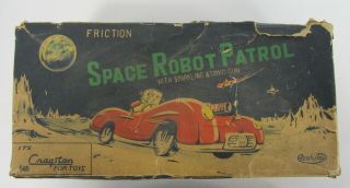 Vintage Cragstan Toys Space Robot Patrol With Sparkling Atomic Gun 7