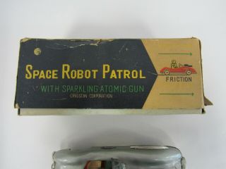 Vintage Cragstan Toys Space Robot Patrol With Sparkling Atomic Gun 8