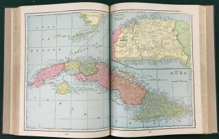 1900 NATIONAL STANDARD FAMILY & BUSINESS ATLAS OF THE WORLD; MAPS,  1890 Census 12
