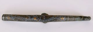 Gold and Silver Inlay Chinese Bronze Belt Hook Han Dynasty 2