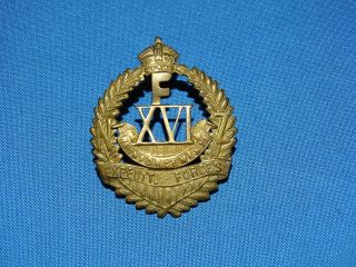 Wwi - Wwii Zealand Cap Hat Badge,  16th Reinforcements Expit.  Forces (187)