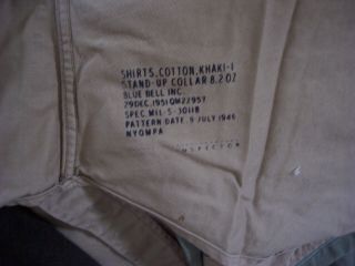 Korean War Kaki US Army Shirt with patches 6