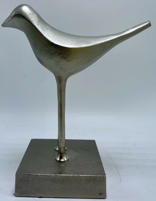 Gorgeous Eames Mitra Style Metal Silver Mid Century Modern Vintage Art Pottery
