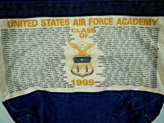 VINTAGE 90s military USAF laundry duffel bag US AIR FORCE ACADEMY 1999 denim, 3