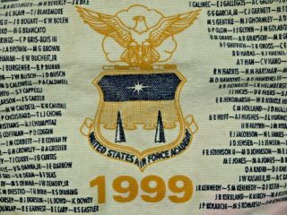 VINTAGE 90s military USAF laundry duffel bag US AIR FORCE ACADEMY 1999 denim, 4