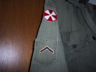 Vintage Korean War Era US Army Fatigue Shirt With 13 Star Buttons 3