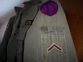 Vintage Korean War Era US Army Fatigue Shirt With 13 Star Buttons 4
