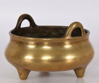Late Ming or Early Qing Chinese Bronze Tripod Censer Incense Burner Xuande Mark 5