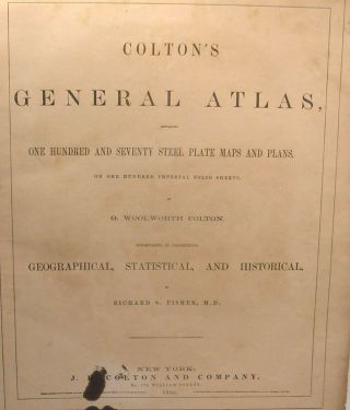 ANTIQUE HAND COLORED ENGRAVING MAP UNITED STATES USA 1859 COLTON ' S GENERAL ATLAS 11