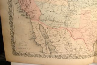 ANTIQUE HAND COLORED ENGRAVING MAP UNITED STATES USA 1859 COLTON ' S GENERAL ATLAS 6
