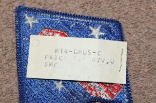1950 ' s era U.  S.  M.  C.  1st Marine Division Uniform Patch w/Paper QM Tag 3