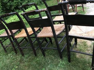 Hitchcock 8 Chairs Antique 5