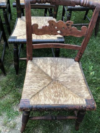 Hitchcock 8 Chairs Antique 7