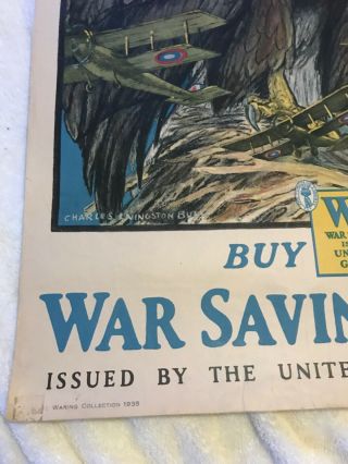 WWI Poster Keep Him Charles Livingston Bull 1917 Biplanes 5