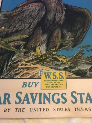 WWI Poster Keep Him Charles Livingston Bull 1917 Biplanes 6