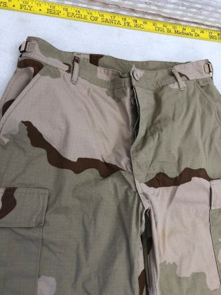 US Army Vintage 1997 Desert Storm Battle Uniform Pants Mens 34 x 30 M Reg 2 - 1 2