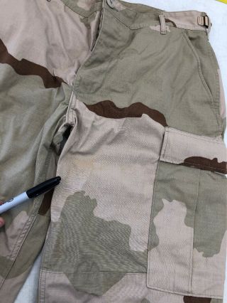 US Army Vintage 1997 Desert Storm Battle Uniform Pants Mens 34 x 30 M Reg 2 - 1 3