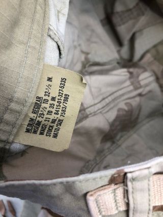 US Army Vintage 1997 Desert Storm Battle Uniform Pants Mens 34 x 30 M Reg 2 - 1 8