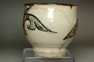 Kinjo Jiro (1912 - 2004) Vintage Japanese pottery tea cup 3433 3