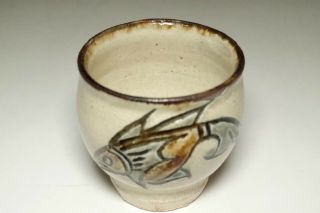Kinjo Jiro (1912 - 2004) Vintage Japanese pottery tea cup 3433 7