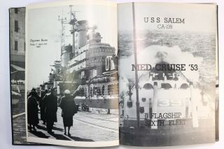USS Salem (CA - 139) 1953 Mediterranean Cruise Book Deployment Log Cruisebook 2