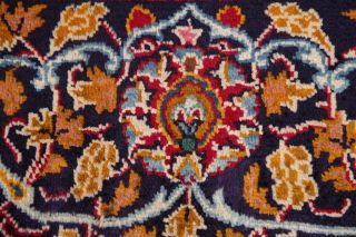 Vintage Kashmar Persian Area Rug VIBRANT RED Oriental Hand - Knotted Floral 10x12 9