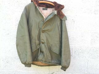 Vtg Usaf B - 9 Parka Jacket Ww2 1940s Usa Wwii Hooded Military Crown Air Force B9