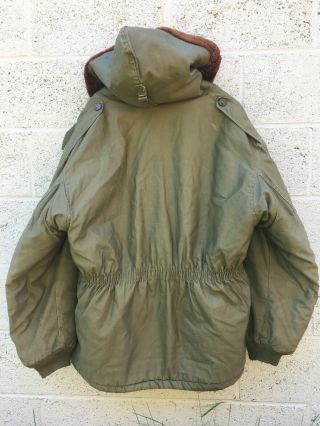 VTG USAF B - 9 Parka Jacket WW2 1940s USA WWII Hooded Military Crown Air Force B9 2
