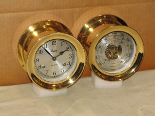 Chelsea Vintage Ships Bell Clock & Barometer Boston Model 1991