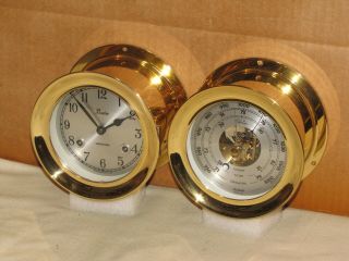 CHELSEA VINTAGE SHIPS BELL CLOCK & BAROMETER BOSTON MODEL 1991 3