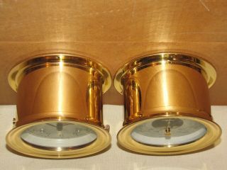 CHELSEA VINTAGE SHIPS BELL CLOCK & BAROMETER BOSTON MODEL 1991 9