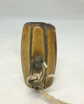 G029: Really old Japanese SAKE cup of gourd with MAKIE and NETSUKE 10