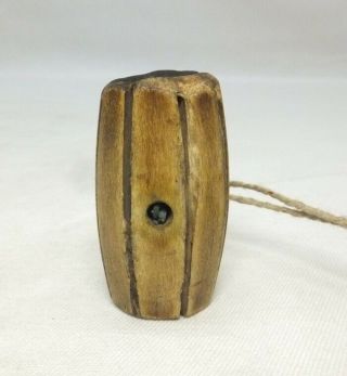G029: Really old Japanese SAKE cup of gourd with MAKIE and NETSUKE 9