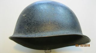 Us Navy Ww2 Steel Helmet Dark Blue Schleuter Manufactured