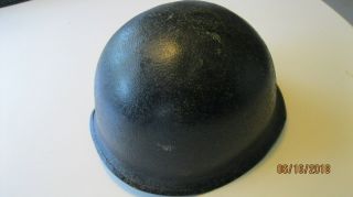 US Navy WW2 Steel Helmet Dark Blue Schleuter Manufactured 7