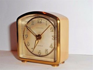 Vintage Junghans Miniature Desk Boudoir Alarm Clock In 7 Jewel