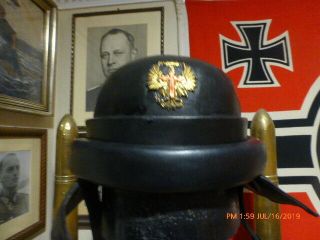 Ww2 Spanish Army Tanker Helmet With Chinstrap And Liner Size 58