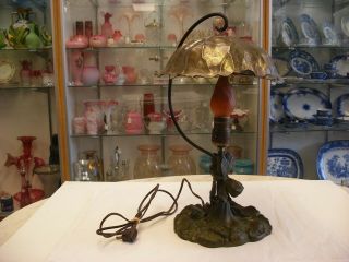 Antique Vtg Art Nouveau - Arts & Crafts - Signed Pairpoint Metal Lamp